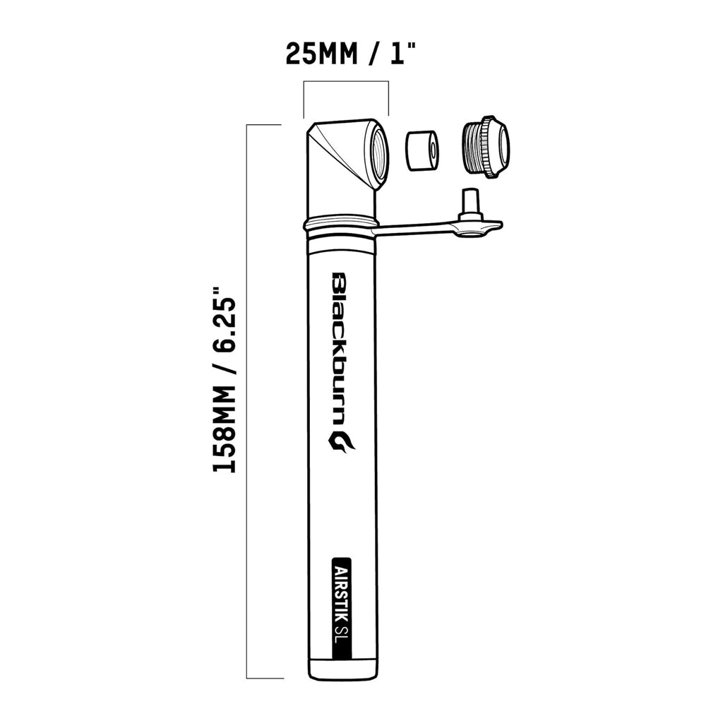 Hinchador de Mano Blackburn Air Stick SL Black