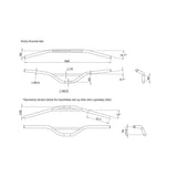 Manillar Surly Sunrise Bar 82cm 22.2 mm Negro