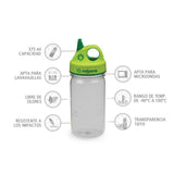 Botella para niños 375 ml transparente Grip’N Gulp Nalgene